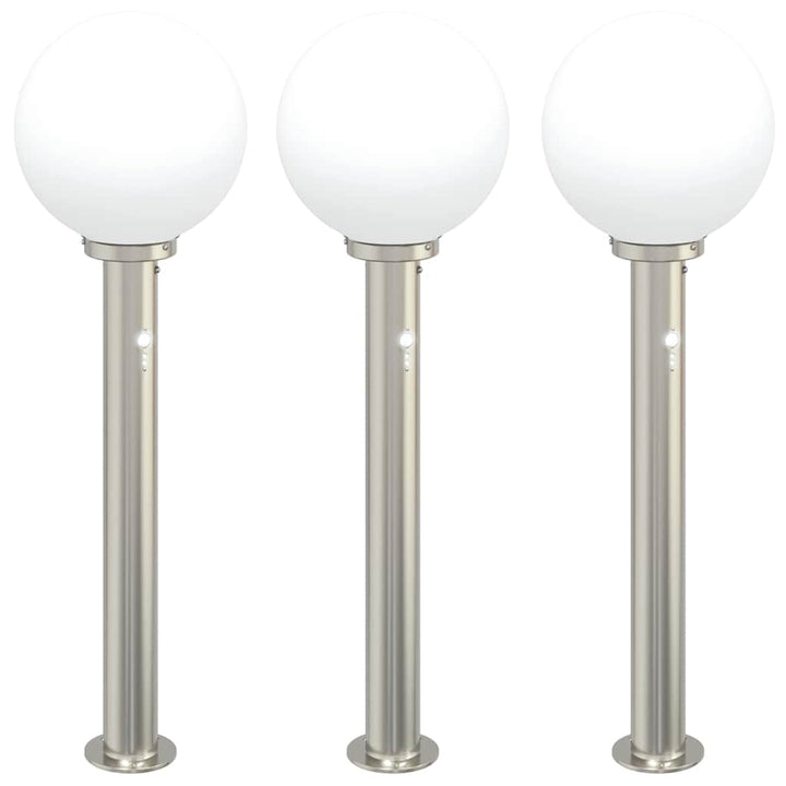 pullertlamper med sensor 3 stk. 80 cm rustfrit stål IP44
