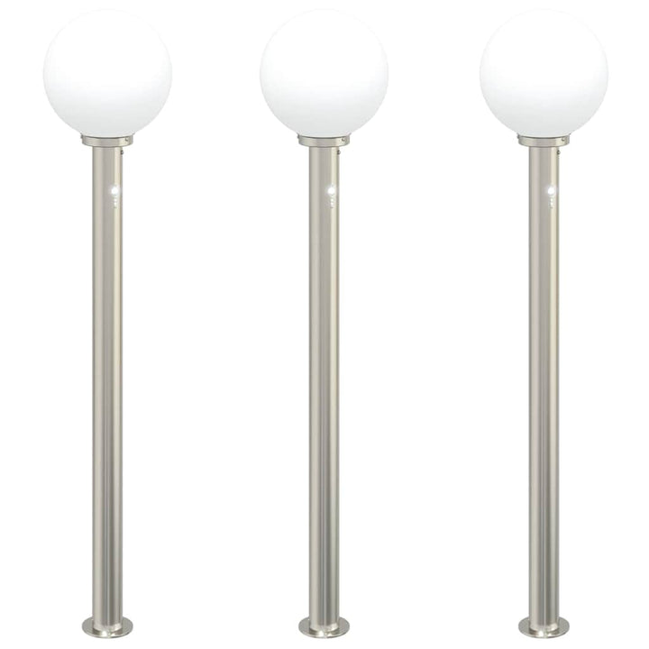 pullertlamper med sensor 3 stk. 120 cm rustfrit stål IP44