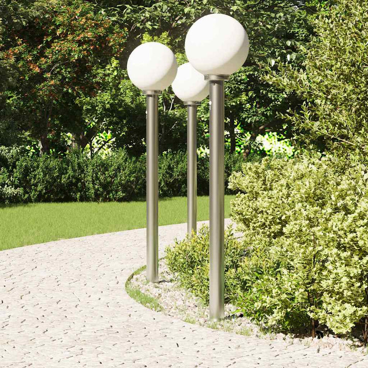 pullertlamper med sensor 3 stk. 120 cm rustfrit stål IP44
