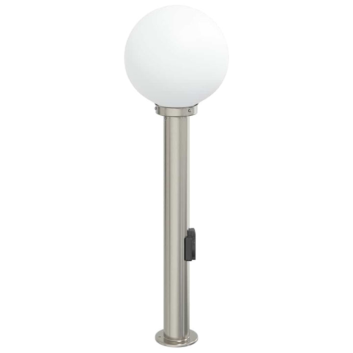 pullertlampe med stikkontakt 80 cm rustfrit stål IP44