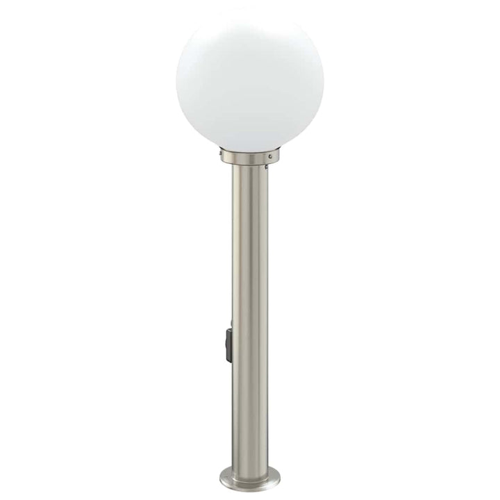 pullertlampe med stikkontakt 80 cm rustfrit stål IP44