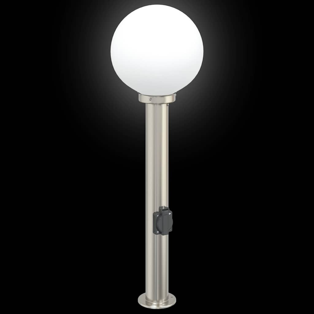 pullertlamper med stikkontakt 3 stk. 80 cm rustfrit stål IP44