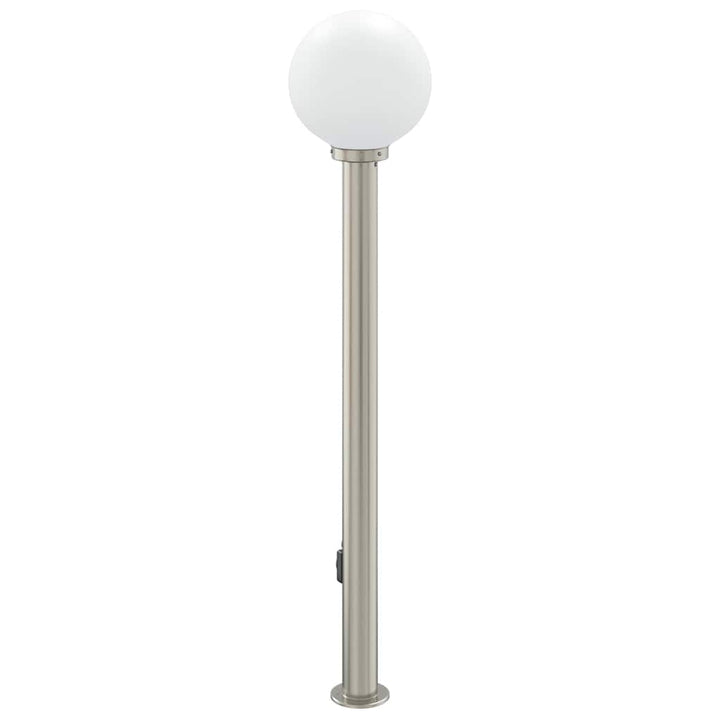 pullertlampe med stikkontakt 120 cm rustfrit stål IP44