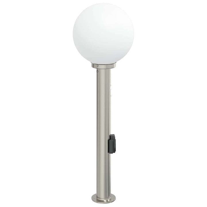 pullertlampe med sensor og stikkontakt 80 cm rustfrit stål IP44