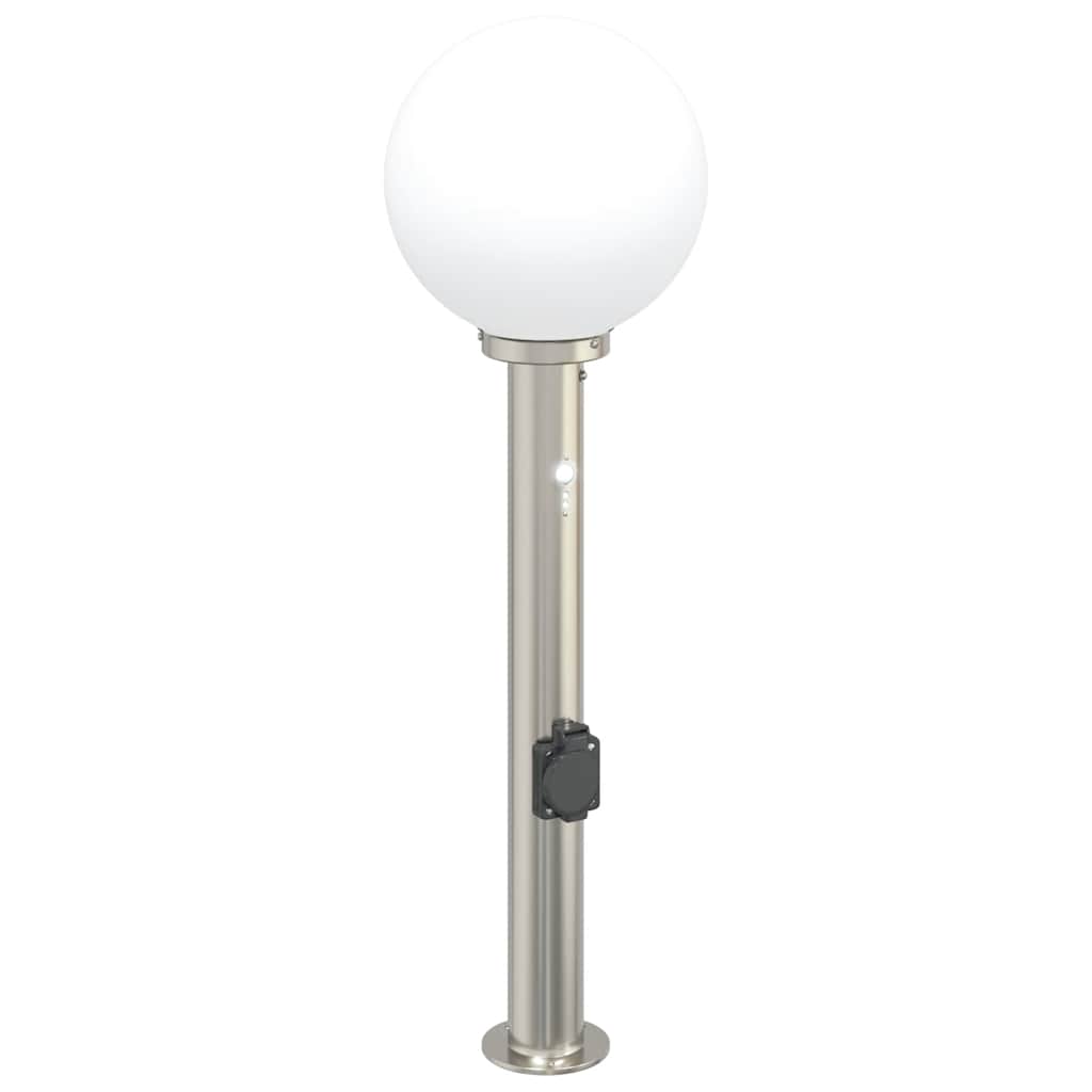 pullertlamper med sensor og stikkontakt 3 stk. 80 cm rustfrit stål IP44