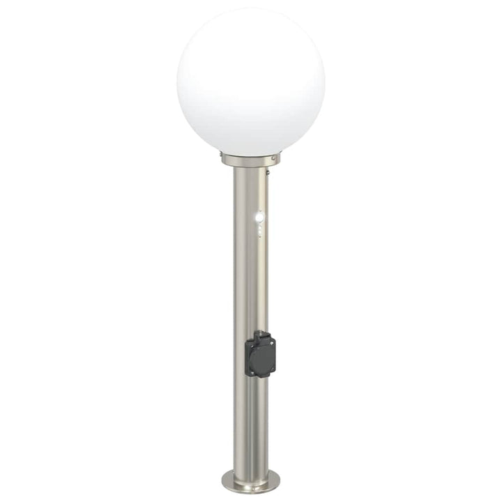 pullertlamper med sensor og stikkontakt 3 stk. 80 cm rustfrit stål IP44