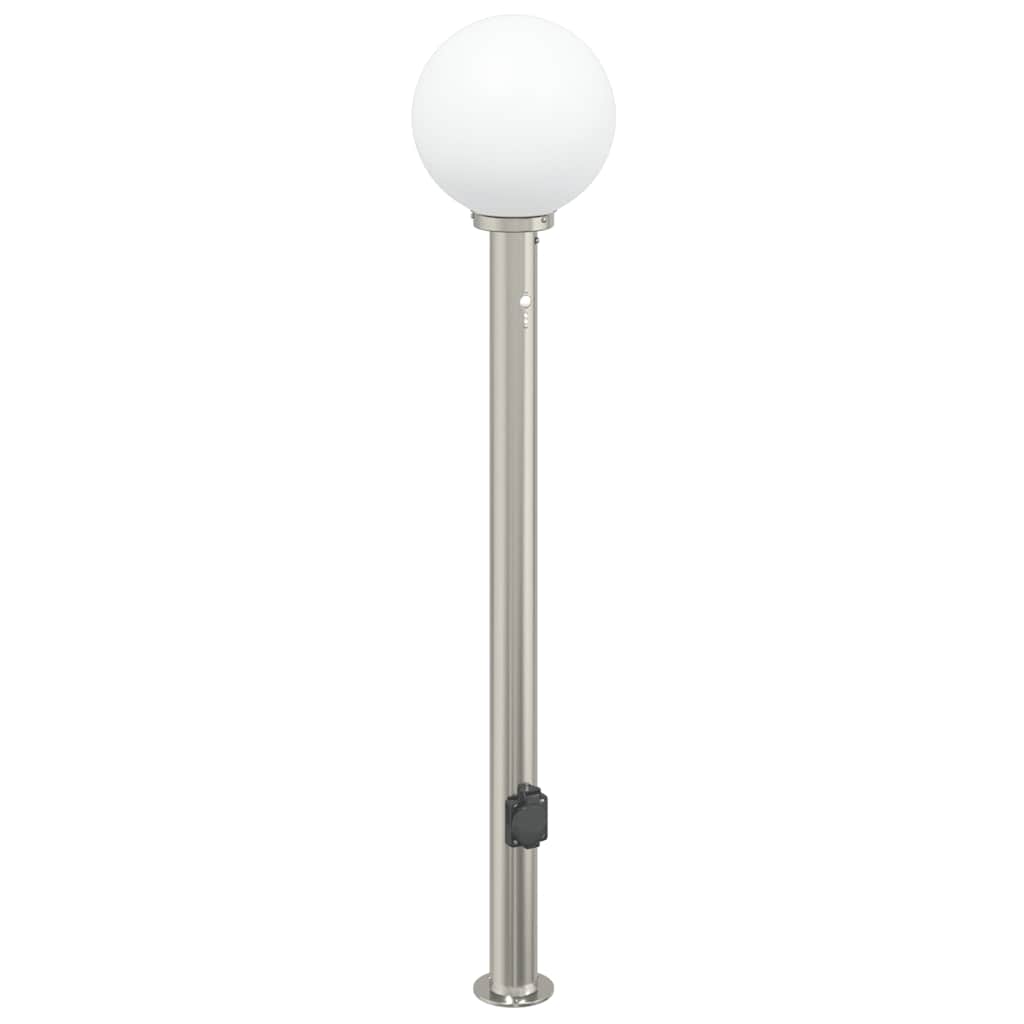 pullertlampe med sensor og stikkontakt 120 cm rustfrit stål IP44