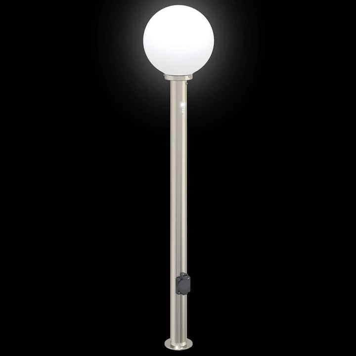 pullertlampe med sensor og stikkontakt 120 cm rustfrit stål IP44