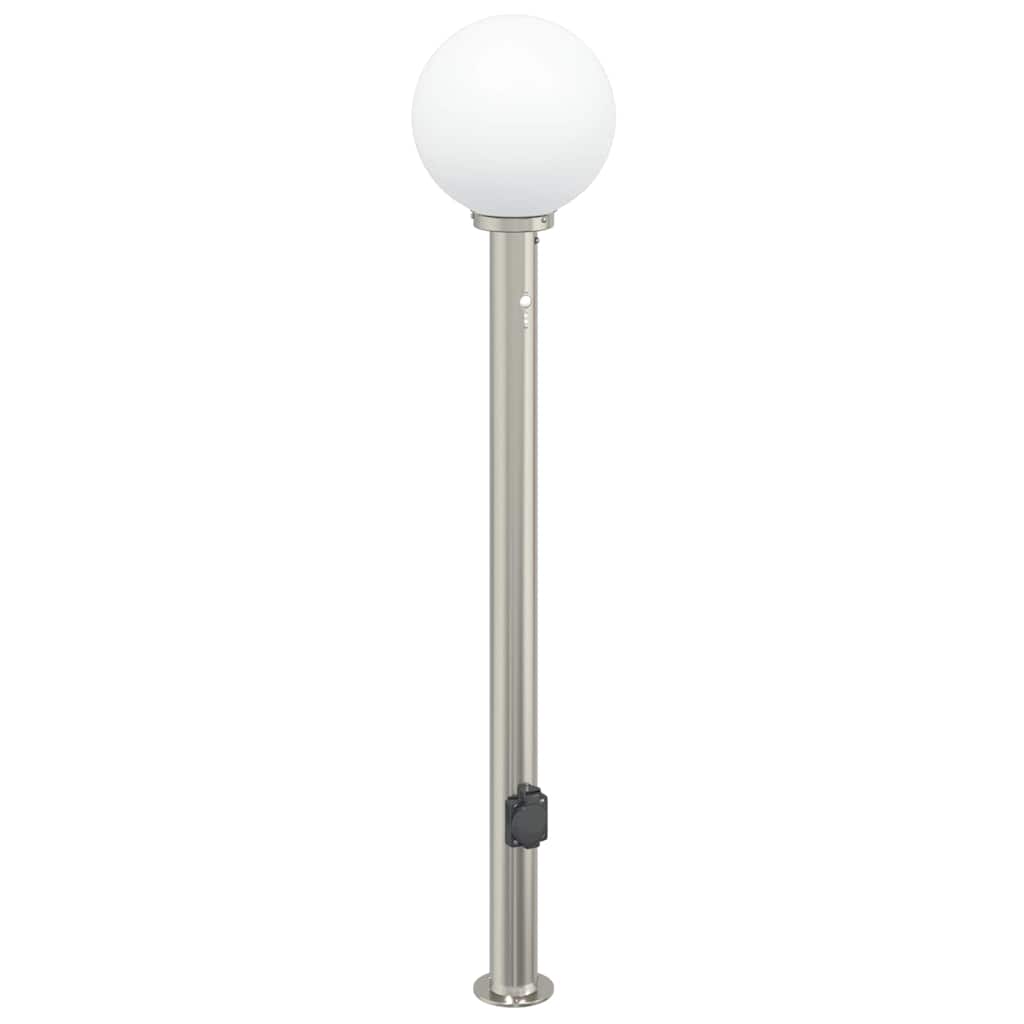 pullertlamper med sensor og stikkontakt 3 stk. 120 cm rustfrit stål IP44