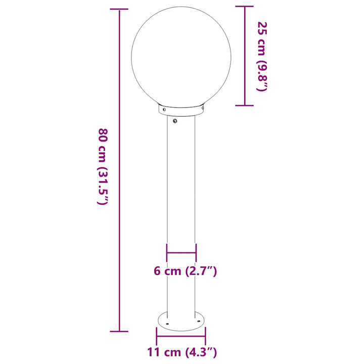 pullertlampe 80 cm sort IP44
