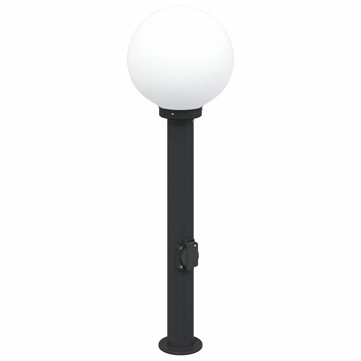pullertlamper med stikkontakt 3 stk. 80 cm sort IP44