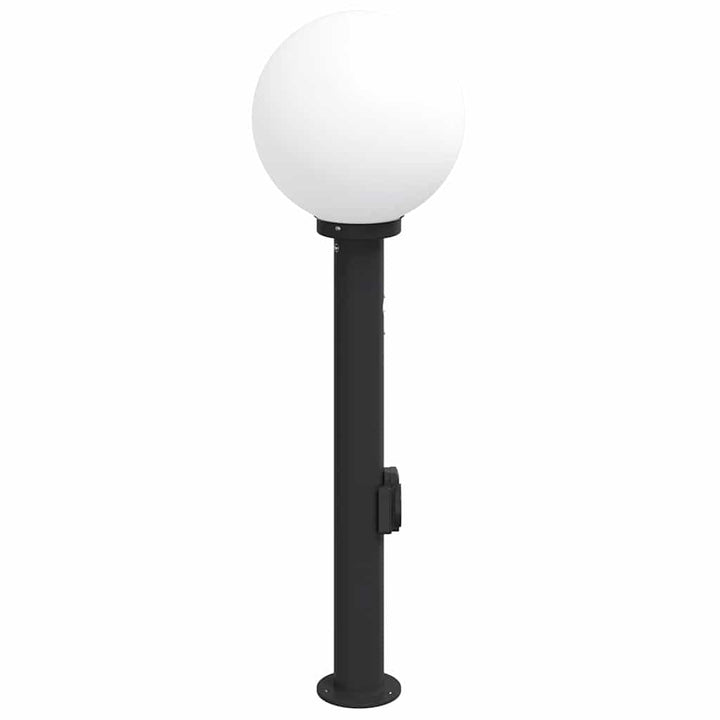 pullertlampe med sensor og stikkontakt 80 cm sort IP44