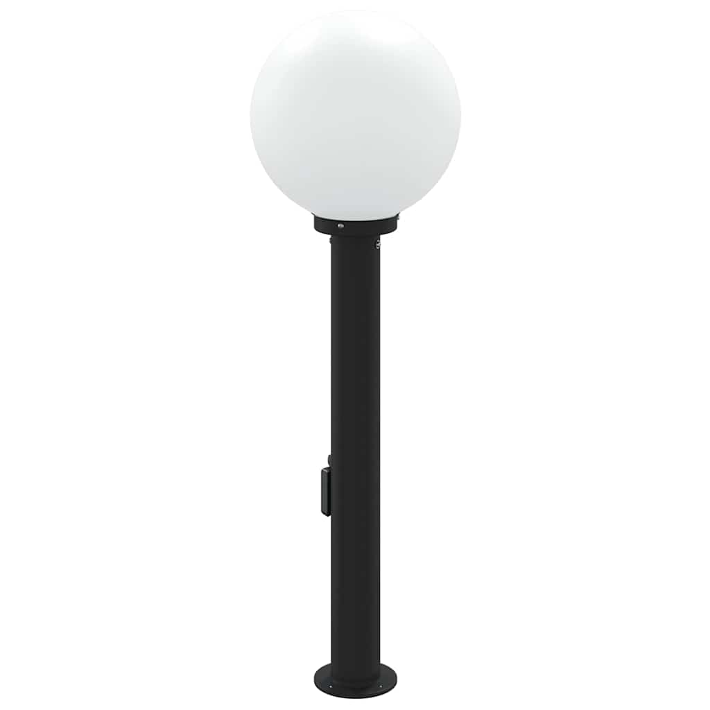 pullertlampe med sensor og stikkontakt 80 cm sort IP44