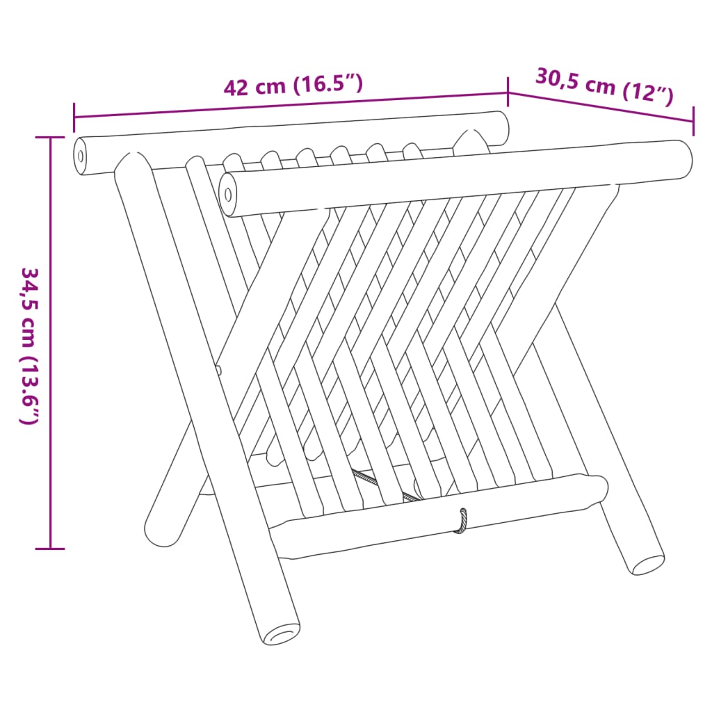 magasinholder 42x30,5x34,5 bambus