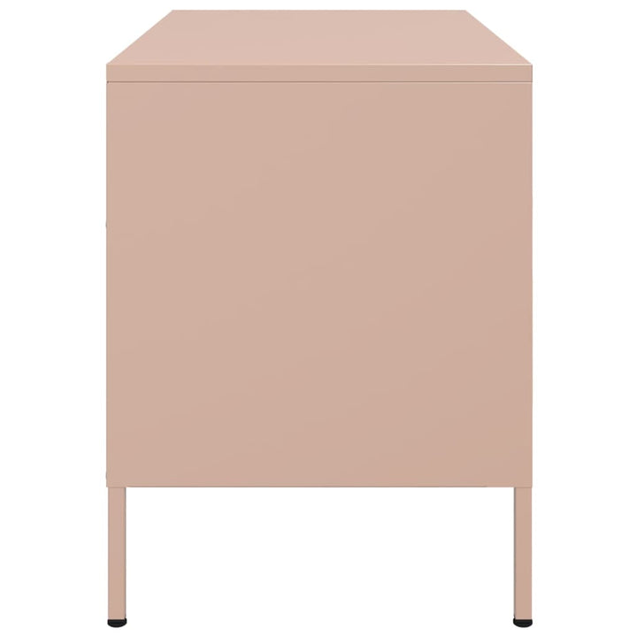 tv-bord 68x39x50,5 cm stål lyserød