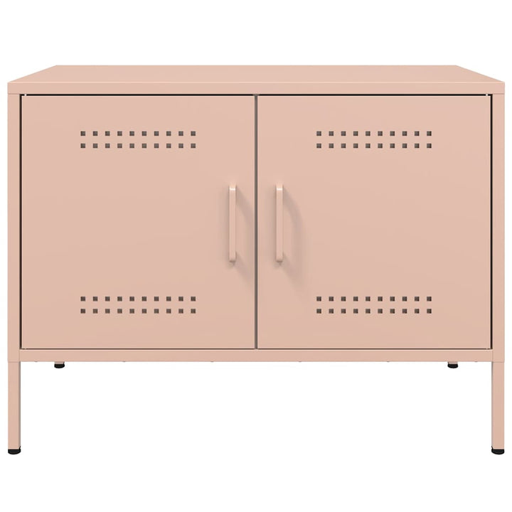 tv-borde 2 stk. 68x39x50,5 cm stål lyserød