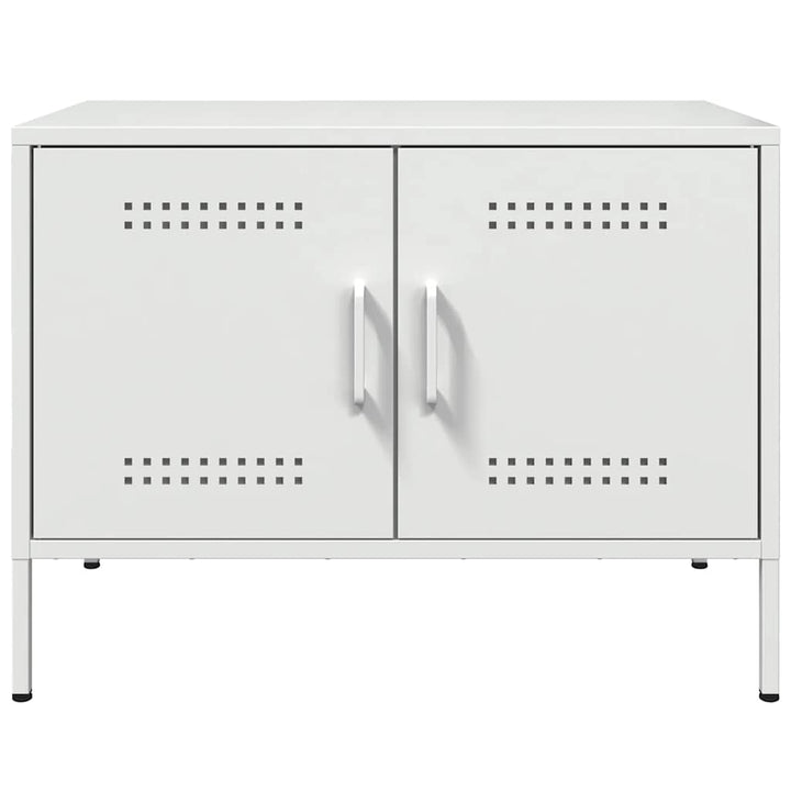 tv-bord 68x39x50,5 cm stål hvid