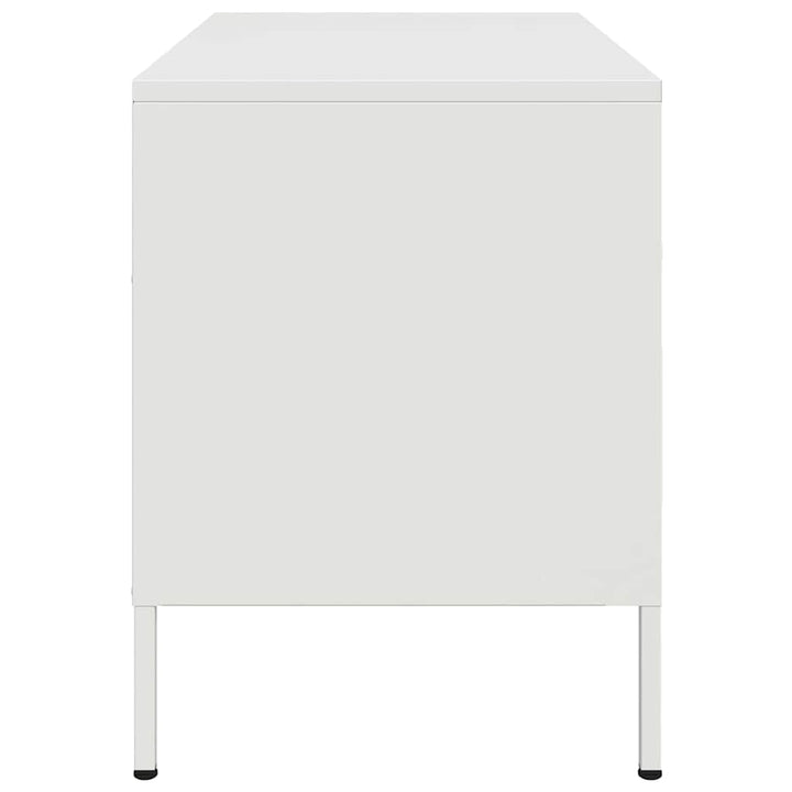 tv-bord 68x39x50,5 cm stål hvid