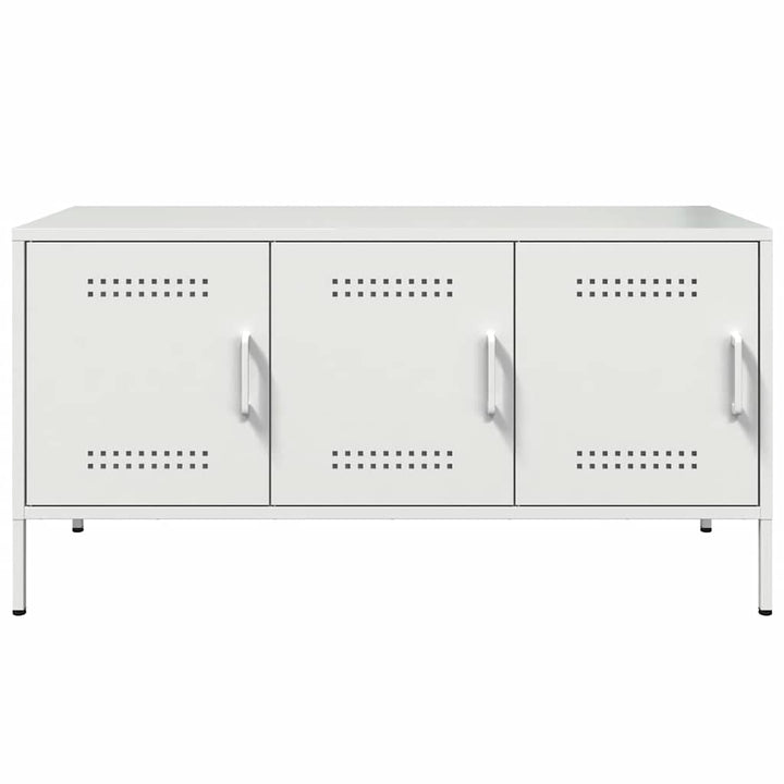 tv-bord 100,5x39x50,5 cm stål sort