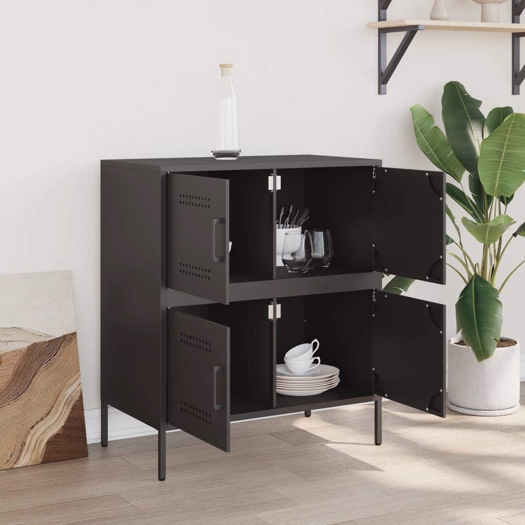 skænk 68x39x79 cm stål sort