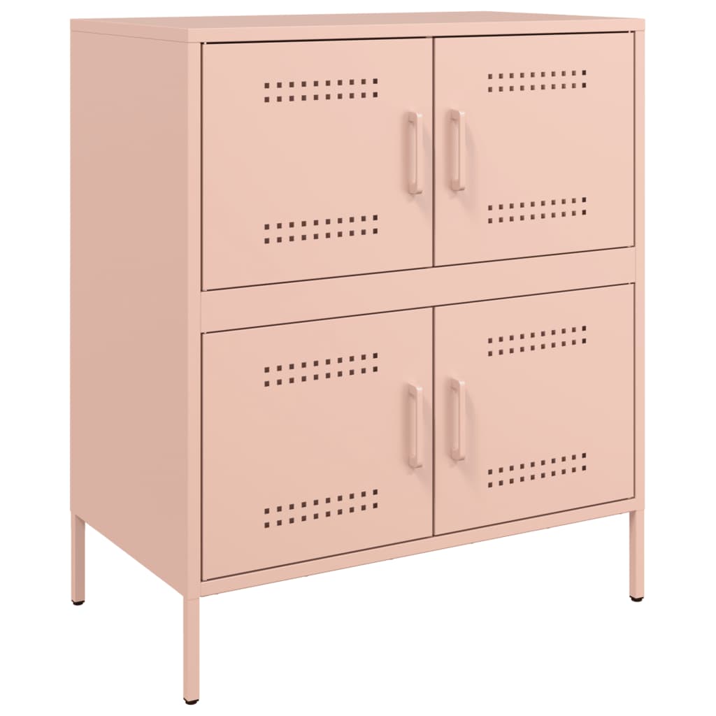skab 68x39x79 cm stål lyserød