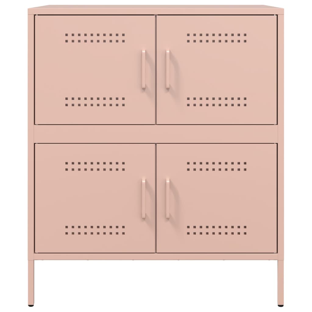 skab 68x39x79 cm stål lyserød