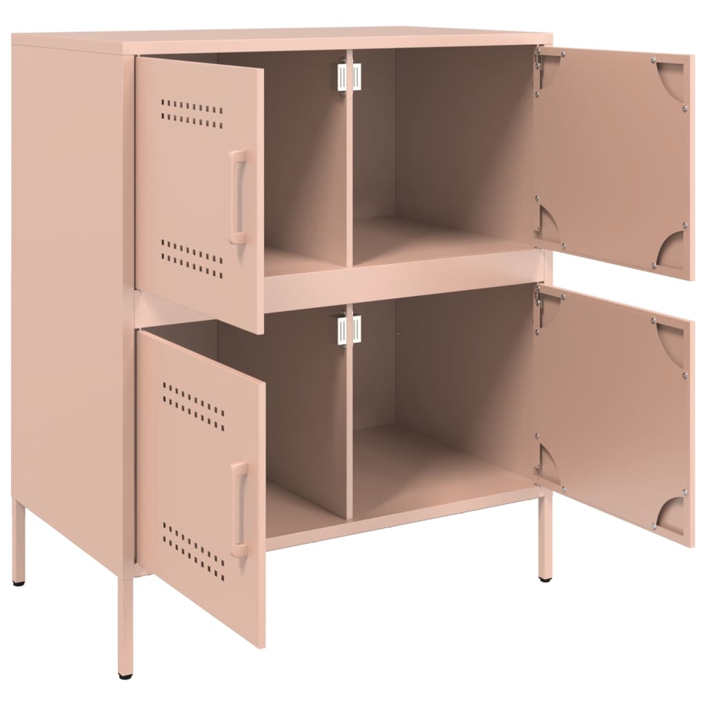 skab 68x39x79 cm stål lyserød