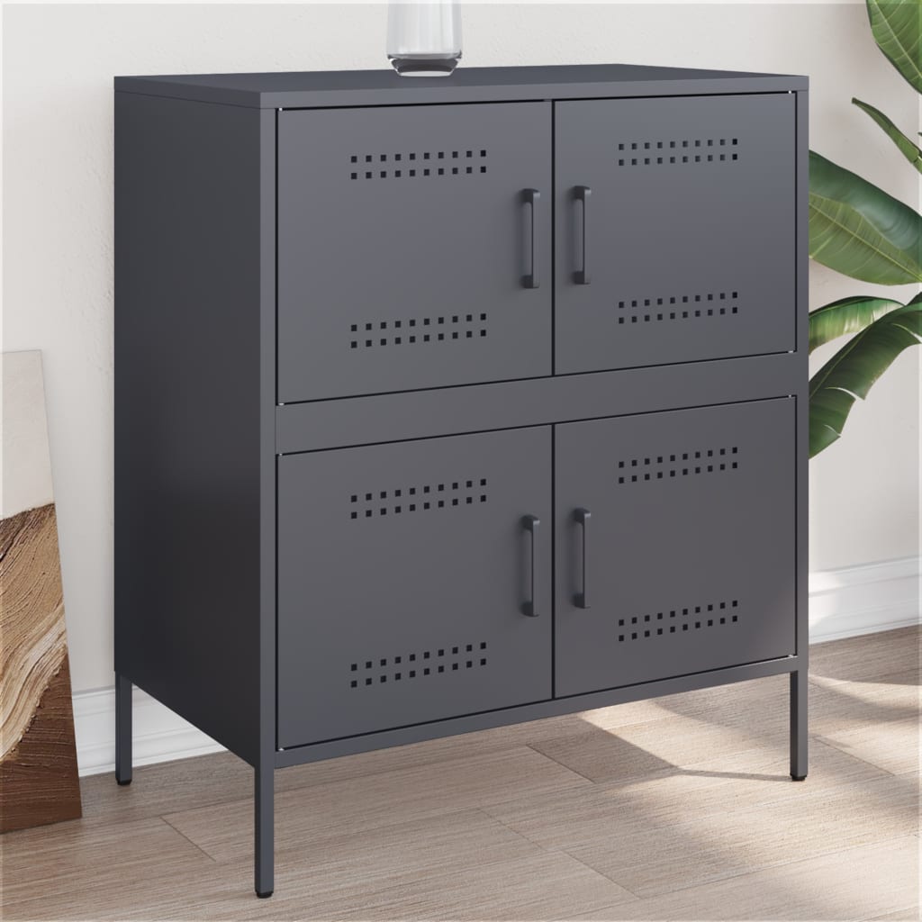 skab 68x39x79 cm stål antracitgrå