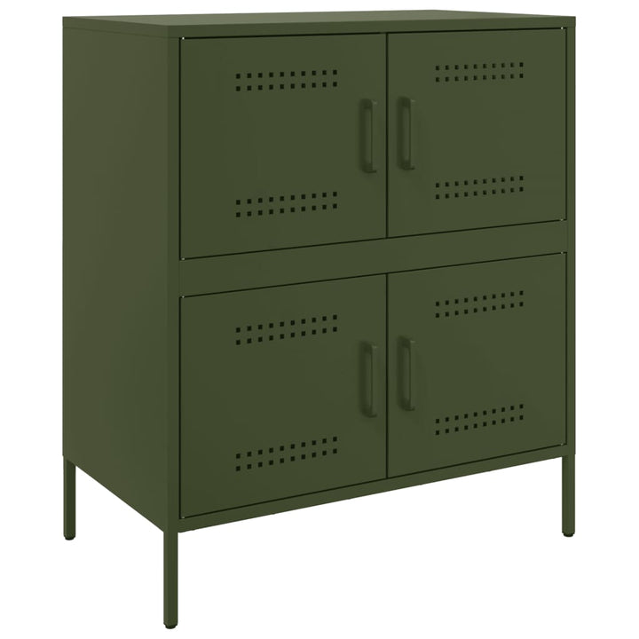 skab 68x39x79 cm stål olivengrøn