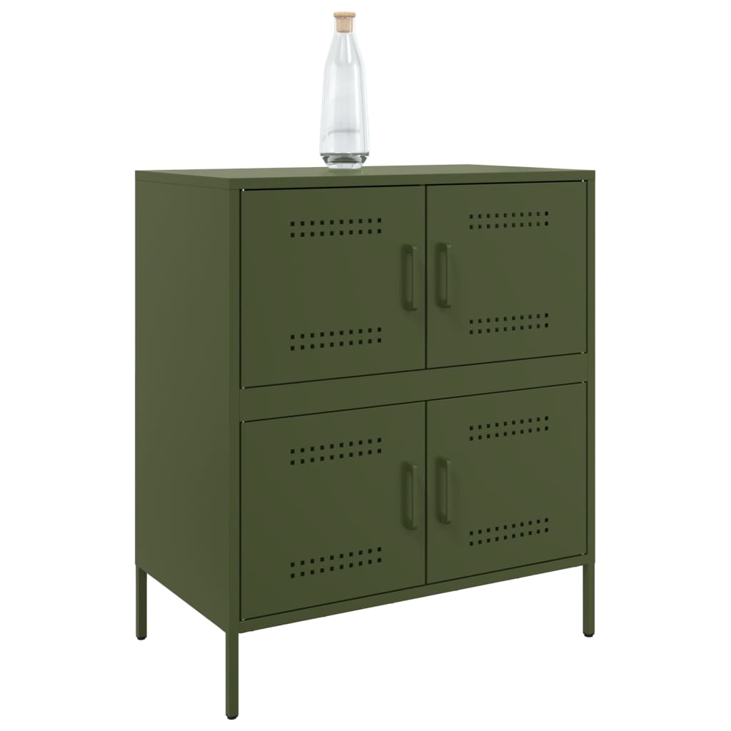 skab 68x39x79 cm stål olivengrøn