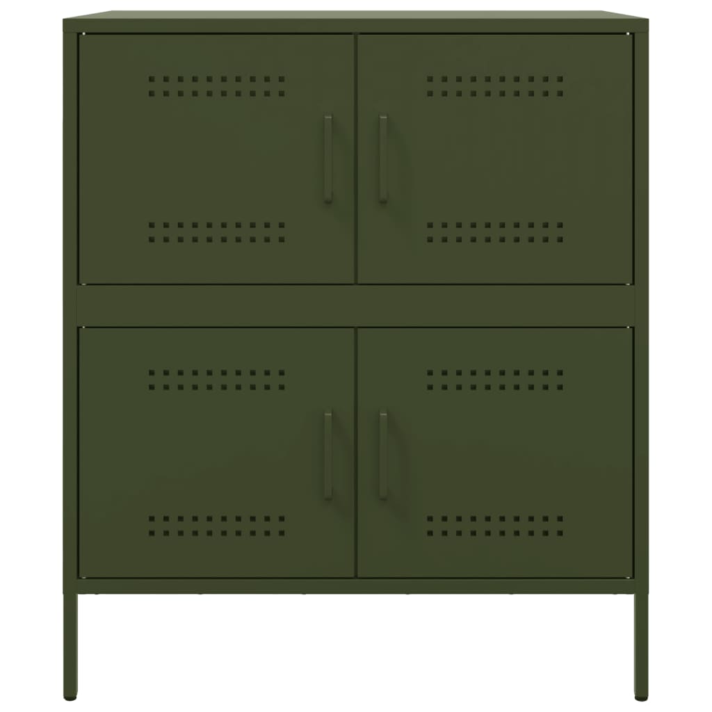 skab 68x39x79 cm stål olivengrøn