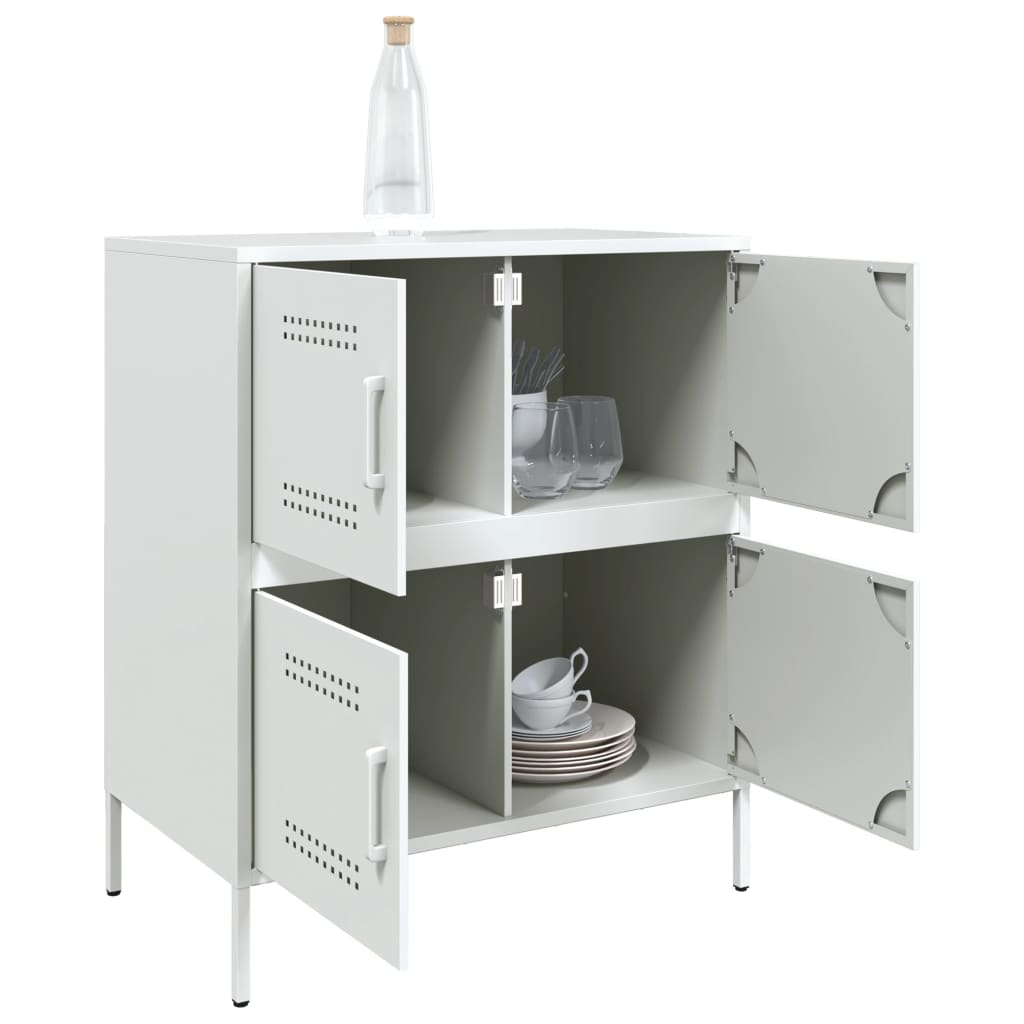 skab 68x39x79 cm stål hvid