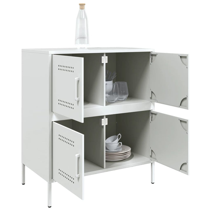 skab 68x39x79 cm stål hvid