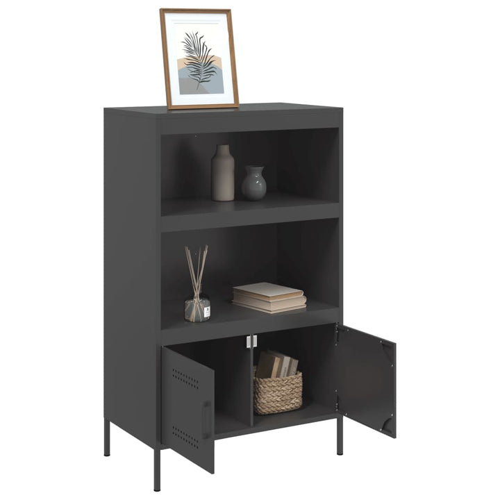 højskab 68x39x113 cm stål sort