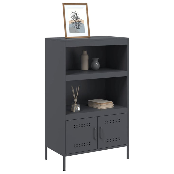 højskab 68x39x113 cm stål antracitgrå