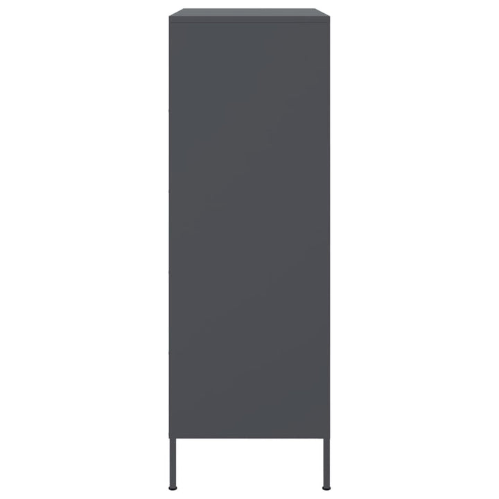 højskab 68x39x113 cm stål antracitgrå