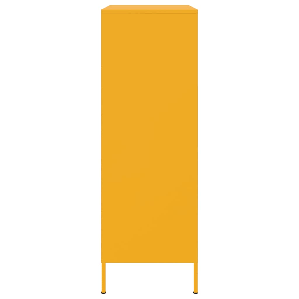 højskab 68x39x113 cm stål sennepsgul