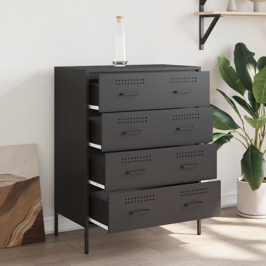 skænk 68x39x89 cm stål sort