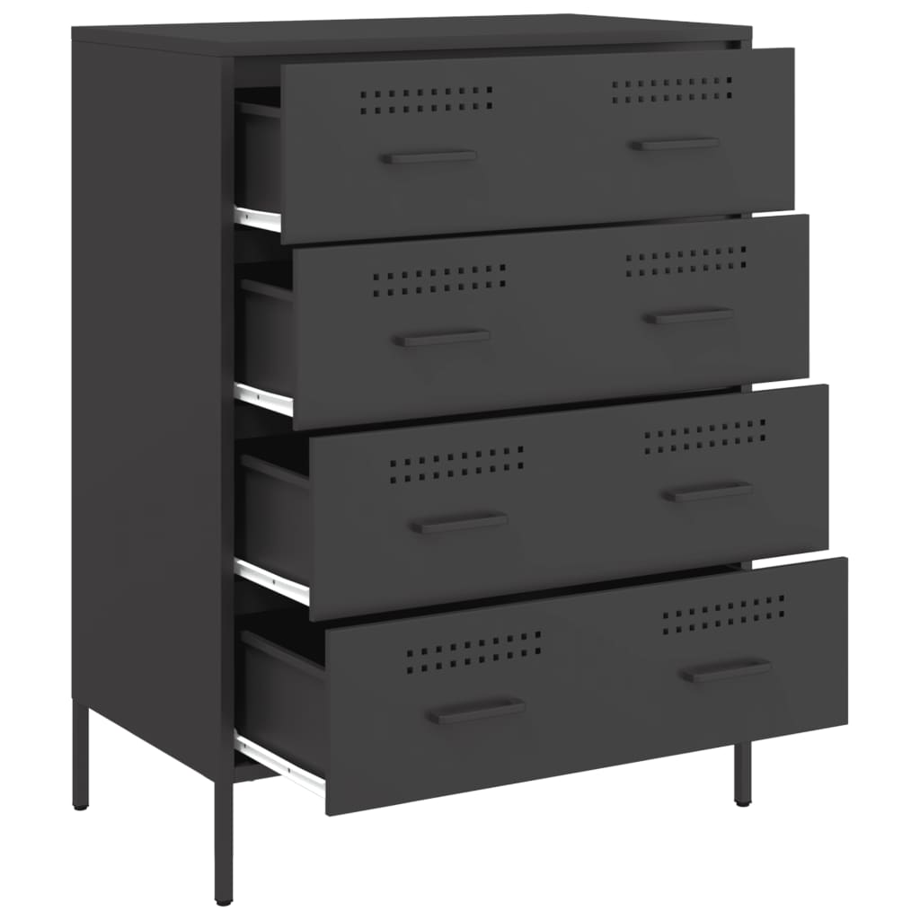 skænk 68x39x89 cm stål sort