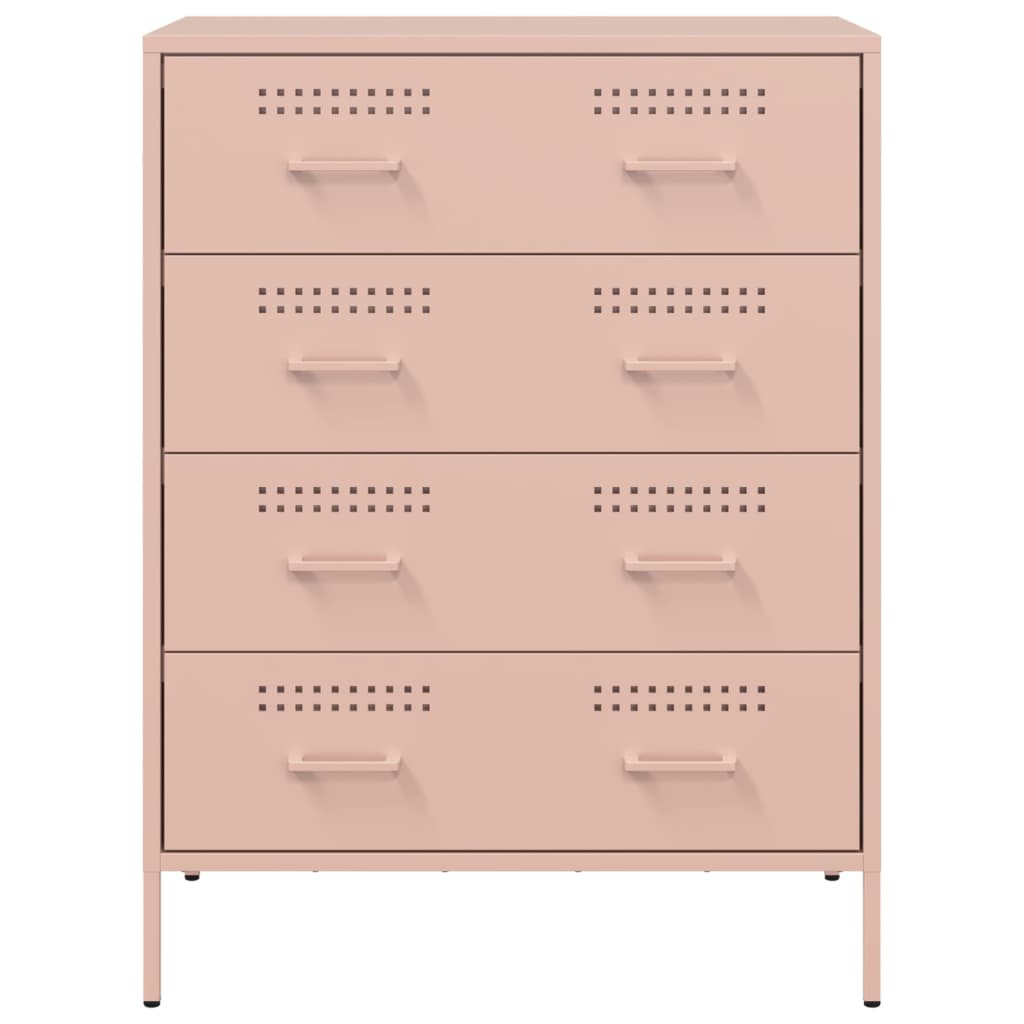 skab 68x39x89 cm stål lyserød