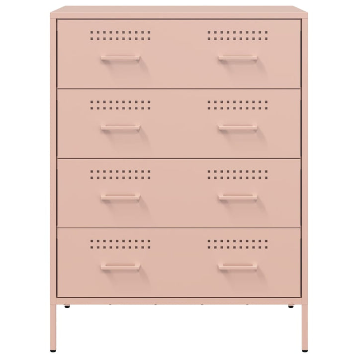 skab 68x39x89 cm stål lyserød