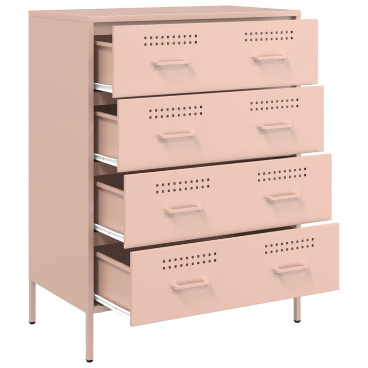 skab 68x39x89 cm stål lyserød