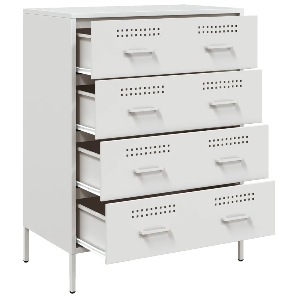 skab 68x39x89 cm stål hvid