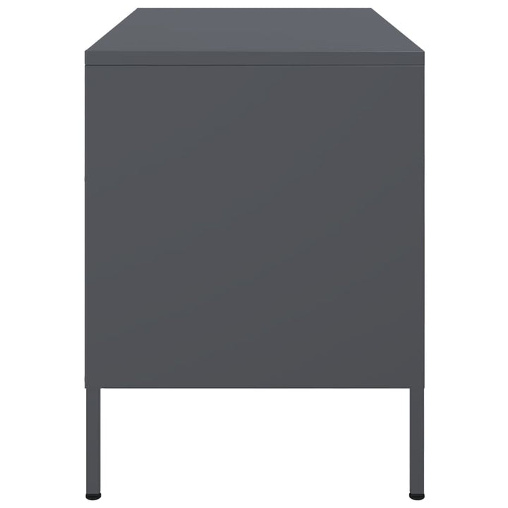 tv-bord 68x39x50,5 cm stål antracitgrå