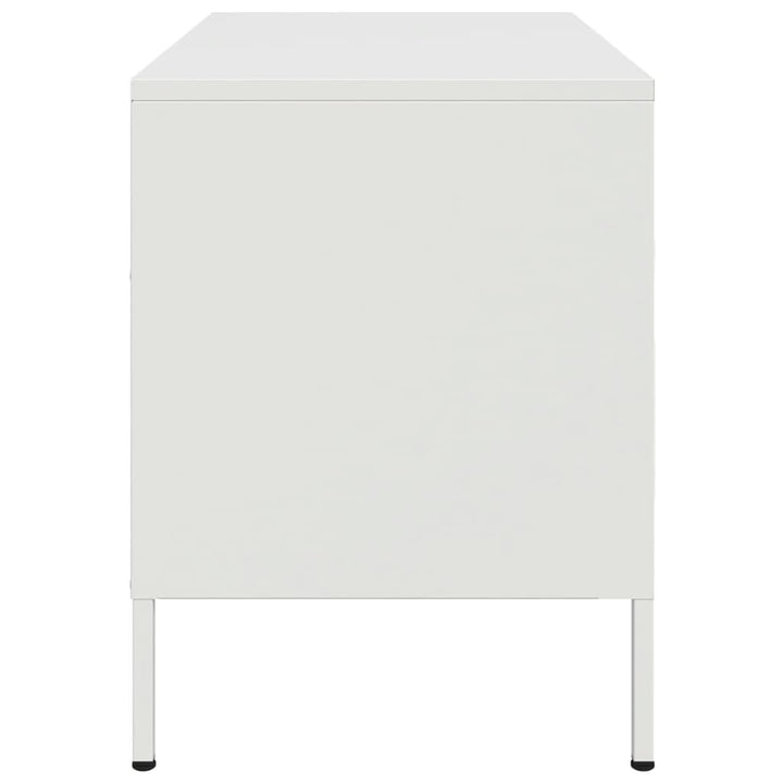 tv-bord 68x39x50,5 cm stål hvid