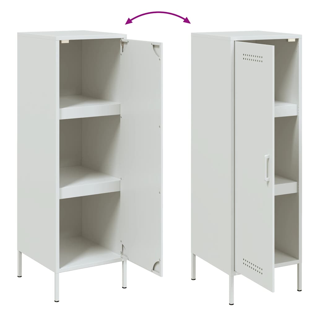 skab 36x39x113 cm stål hvid