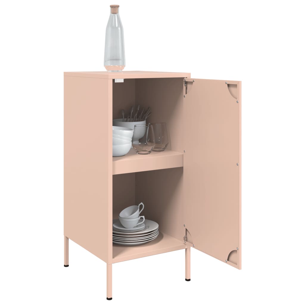 skab 36x39x79 cm stål lyserød