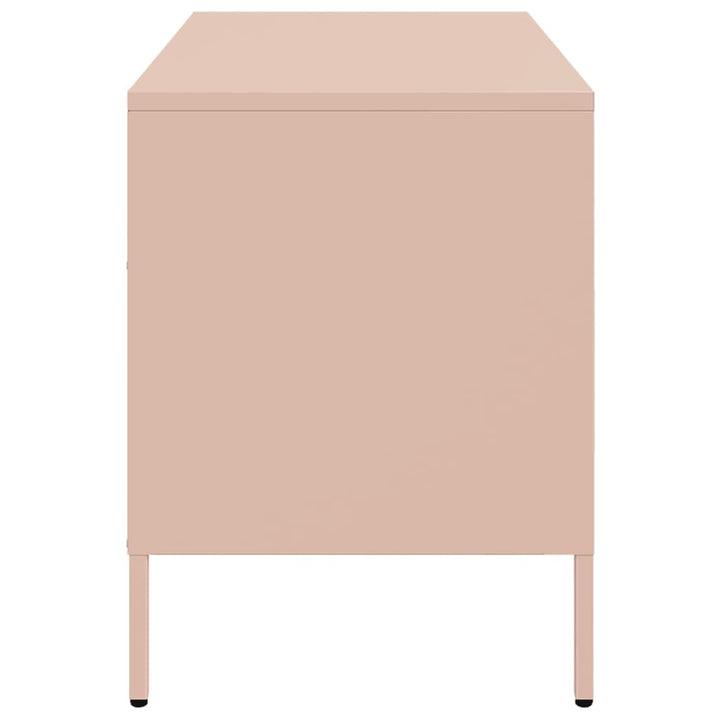 tv-bord 68x39x50,5 cm stål lyserød