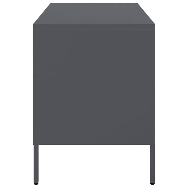 tv-bord 68x39x50,5 cm stål antracitgrå
