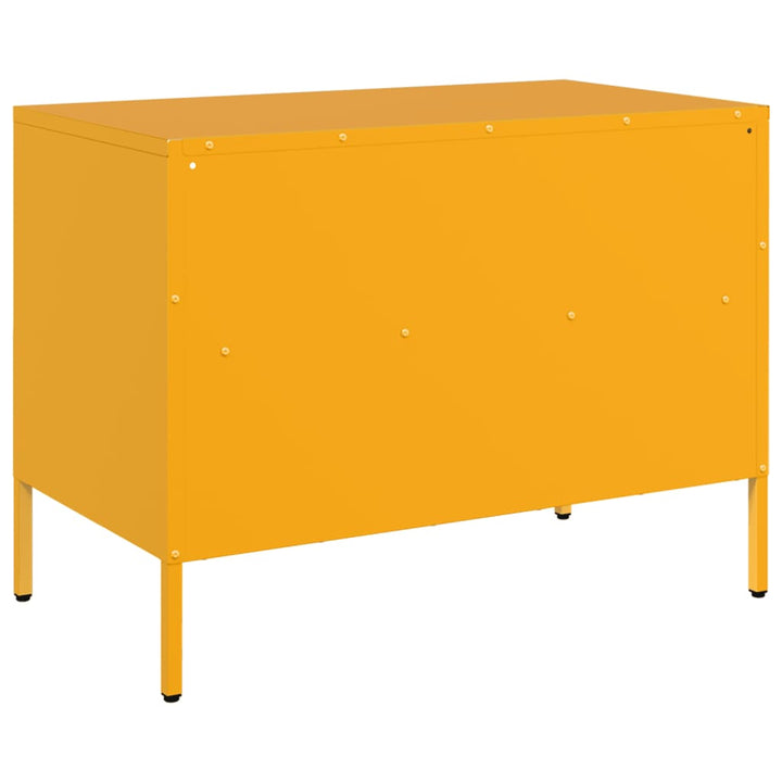 tv-borde 2 stk. 68x39x50,5 cm stål sennepsgul